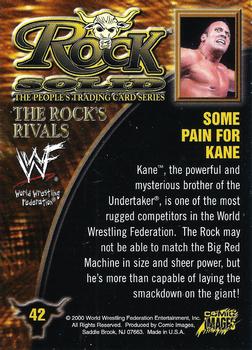 2000 Comic Images WWF Rock Solid #42 Some Pain For Kane  Back