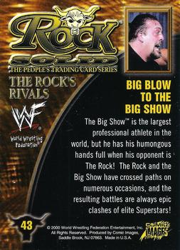 2000 Comic Images WWF Rock Solid #43 Big Blow To The Big Show  Back