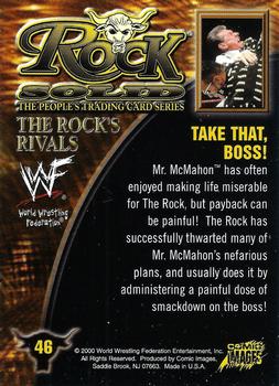 2000 Comic Images WWF Rock Solid #46 Take That, Boss  Back