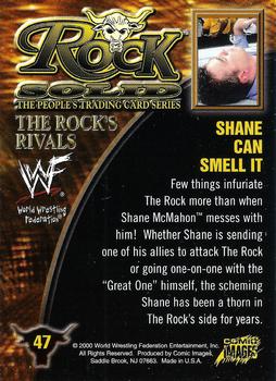 2000 Comic Images WWF Rock Solid #47 Shane Can Smell It  Back