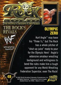 2000 Comic Images WWF Rock Solid #49 Olympic Zero  Back