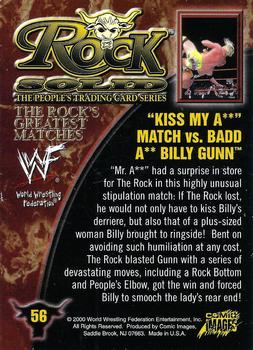 2000 Comic Images WWF Rock Solid #56 Rock vs. Mr. Ass  Back