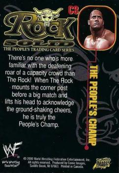 2000 Comic Images WWF Rock Solid - Holofoil #C3 The People's Champ  Back