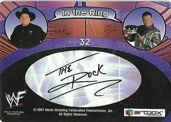 2001 Artbox WWF MotionCardz #32 The Rock  Back