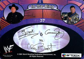 2001 Artbox WWF MotionCardz #37 The Rock / Mick Foley / Chris Benoit Back