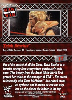 2001 Fleer WWF Raw Is War #17 Trish Stratus  Back