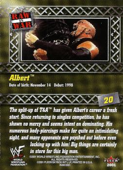2001 Fleer WWF Raw Is War #20 Albert  Back