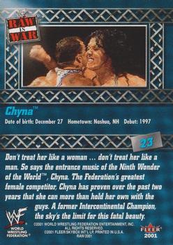 2001 Fleer WWF Raw Is War #23 Chyna  Back