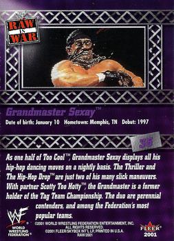 2001 Fleer WWF Raw Is War #35 Grandmaster Sexay  Back