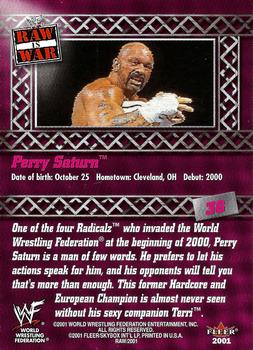 2001 Fleer WWF Raw Is War #36 Perry Saturn  Back