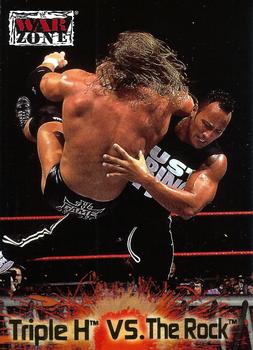 2001 Fleer WWF Raw Is War #54 Triple H / The Rock Front