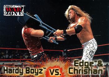2001 Fleer WWF Raw Is War #57 Hardy Boyz / Edge / Christian Front
