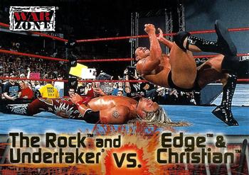 2001 Fleer WWF Raw Is War #61 The Rock / Undertaker / Edge / Christian Front