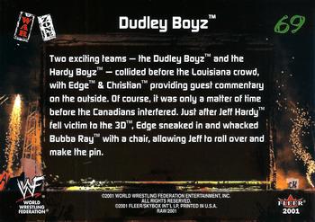 2001 Fleer WWF Raw Is War #69 Dudley Boyz  Back