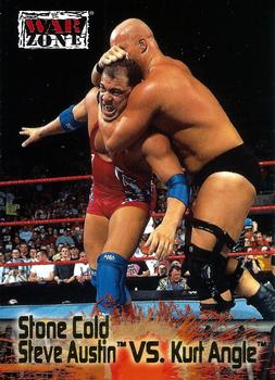2001 Fleer WWF Raw Is War #81 Stone Cold Steve Austin / Kurt Angle Front