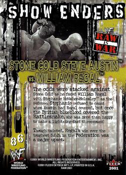 2001 Fleer WWF Raw Is War #86 Stone Cold Steve Austin / William Regal Back