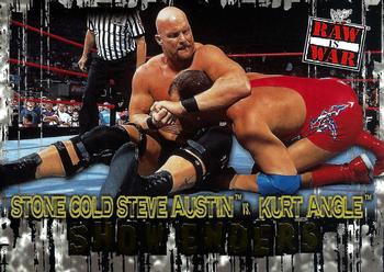 2001 Fleer WWF Raw Is War #90 Stone Cold Steve Austin / Kurt Angle Front