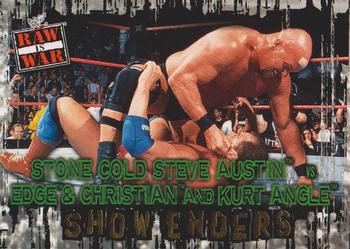 2001 Fleer WWF Raw Is War #91 Stone Cold Steve Austin / Edge / Christian / Kurt Angle Front