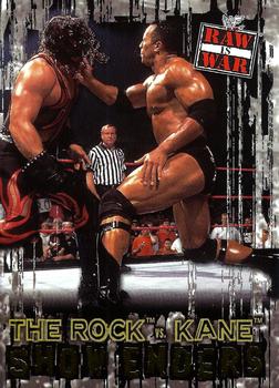 2001 Fleer WWF Raw Is War #98 The Rock / Kane Front