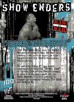 2001 Fleer WWF Raw Is War #100 The Rock / Chris Benoit Back