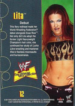 2001 Fleer WWF The Ultimate Diva Collection #12 Lita  Back