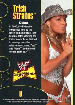 2001 Fleer WWF The Ultimate Diva Collection #8 Trish Stratus  Back