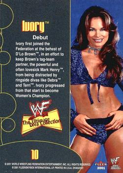 2001 Fleer WWF The Ultimate Diva Collection #10 Ivory  Back