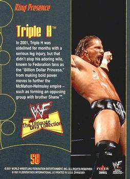 2001 Fleer WWF The Ultimate Diva Collection #58 Triple H Back