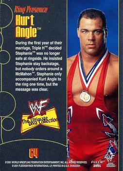 2001 Fleer WWF The Ultimate Diva Collection #64 Kurt Angle Back