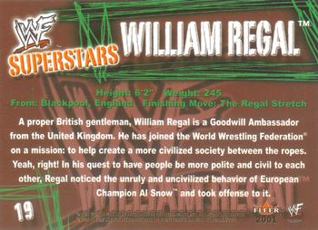 2001 Fleer WWF Wrestlemania #19 William Regal  Back