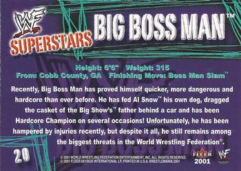 2001 Fleer WWF Wrestlemania #20 Big Boss Man  Back