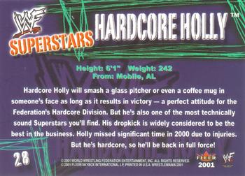 2001 Fleer WWF Wrestlemania #28 Hardcore Holly  Back