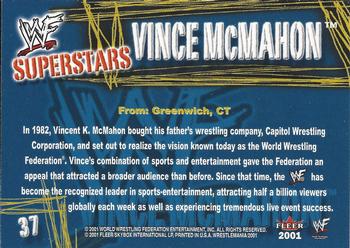 2001 Fleer WWF Wrestlemania #37 Vince McMahon  Back