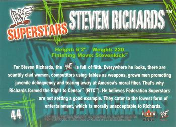 2001 Fleer WWF Wrestlemania #44 Steven Richards  Back