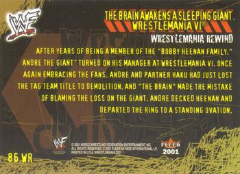 2001 Fleer WWF Wrestlemania #86 Brain Awakens Andre  Back