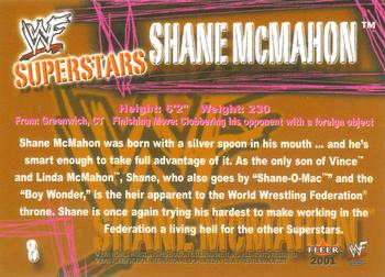 2001 Fleer WWF Wrestlemania #8 Shane McMahon  Back