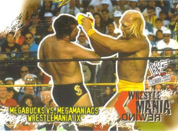 2001 Fleer WWF Wrestlemania #90 Megabucks vs. Megamaniacs  Front