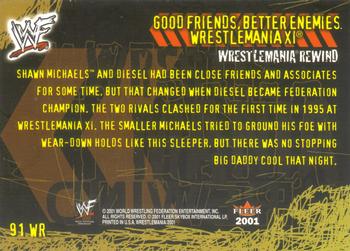 2001 Fleer WWF Wrestlemania #91 Good Friends Better Enemies  Back