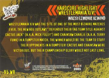 2001 Fleer WWF Wrestlemania #95 Hardcore Highlight  Back