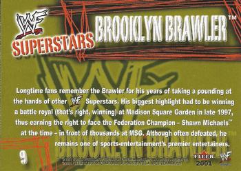 2001 Fleer WWF Wrestlemania #9 Brooklyn Brawler  Back