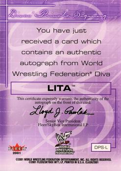 2001 Fleer WWF Championship Clash - Divas Private Signing #DPS-L Lita Back