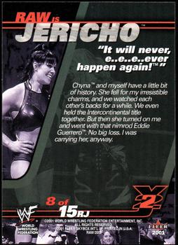 2001 Fleer WWF Raw Is War - Raw Is Jericho #8RJ Jericho / Chyna Back