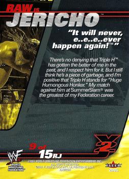 2001 Fleer WWF Raw Is War - Raw Is Jericho #9RJ Jericho / Triple H Back