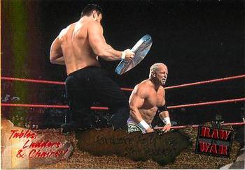 2001 Fleer WWF Raw Is War - Tables, Ladders, & Chairs #7TLC Hardcore Holly vs. Steve Blackman Front