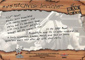 2001 Fleer WWF Raw Is War - Tables, Ladders, & Chairs #11TLC Chris Jericho  Back
