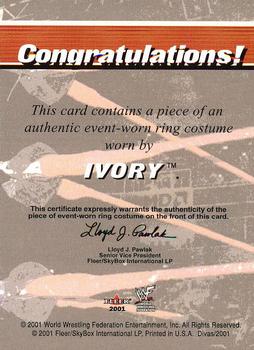2001 Fleer WWF The Ultimate Diva Collection - Ring Accessories #NNO Ivory  Back