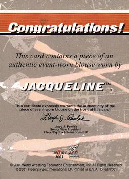 2001 Fleer WWF The Ultimate Diva Collection - Ring Accessories #NNO Jacqueline  Back