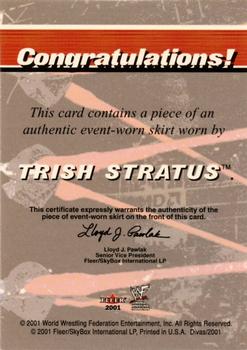 2001 Fleer WWF The Ultimate Diva Collection - Ring Accessories #NNO Trish Stratus  Back