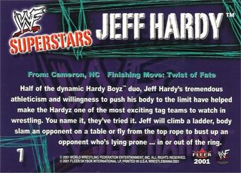 2001 Fleer WWF Wrestlemania - Championship Gold #7 Jeff Hardy  Back