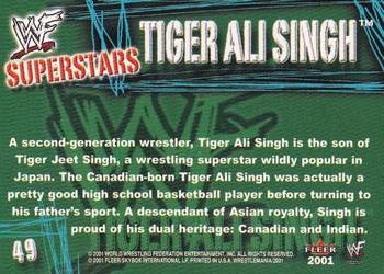 2001 Fleer WWF Wrestlemania - Championship Gold #49 Tiger Ali Singh  Back